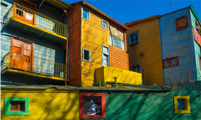 Colorful houses in Argentina