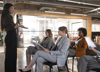 Students walking together in a city